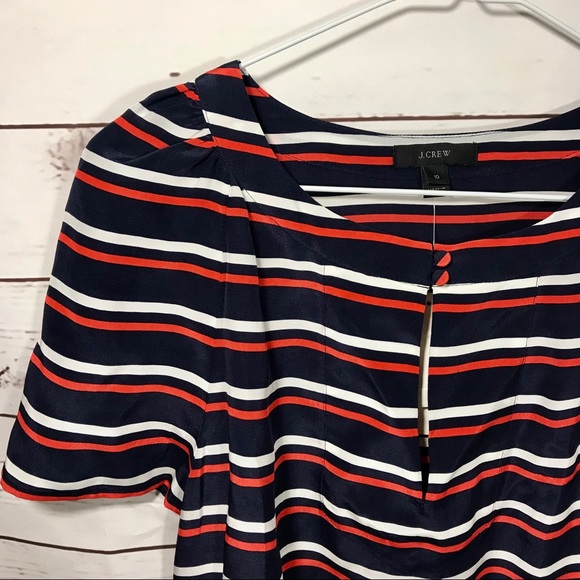 J. Crew Striped Silk Dress NWT - Picture 1 of 6